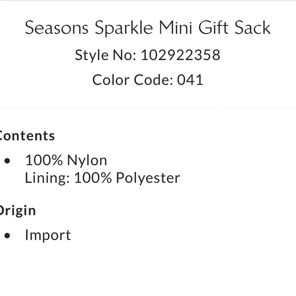 Free People New NWT Seasons Sparkle Gift Sack blue Silver snowflake gift bag